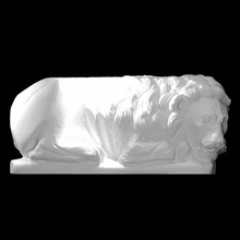 leão túmulo Varredura animal tamanho real 3d print model - Mito3D