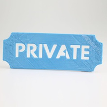 private sign Garten 3d print model - Mito3D