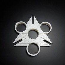 tri-point spinner toys & games tinkercad 3d print model - Mito3D