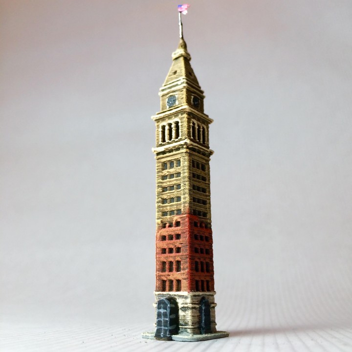 Daniels balıkçı kule Denver mimari Amerika bina yapı Birleşik Devletleri dönüm noktası gökdelen Colorado 3D print model - Mito3D