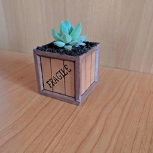 wooden box planter & garden tinkercad 3d print model - Mito3D