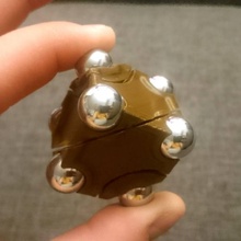 cubo spinner esfera vértices brinquedos jogos inquietação aço bolas 3d print model - Mito3D
