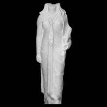 egyptian sculpture brooklyn museum scan halfbody 3d print model - Mito3D