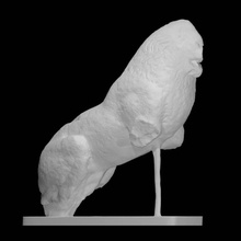 marble statue seated lion scan animal fullsize 3d print model - Mito3D