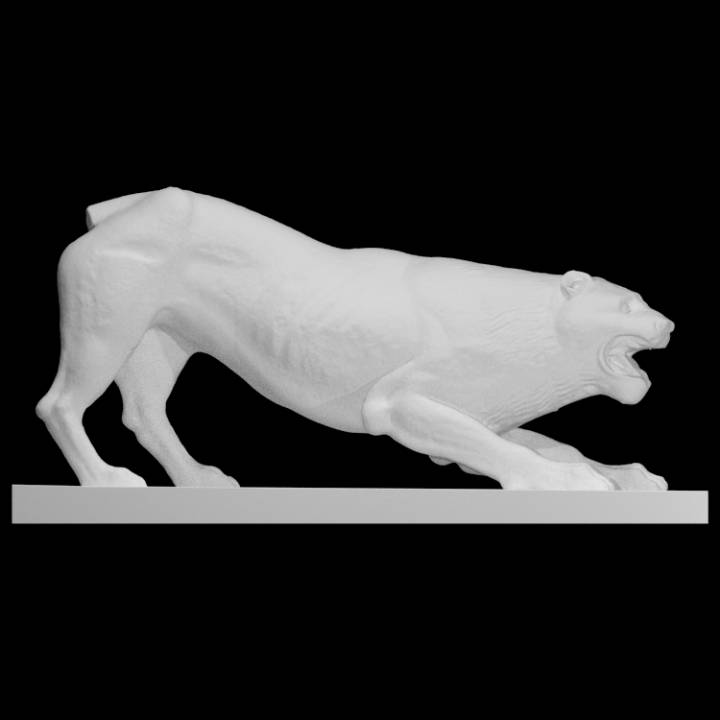 statue lion scan animal fullsize 3D print model - Mito3D