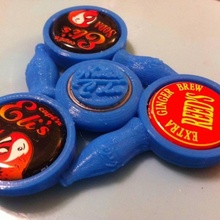 nuka cola quantum bottle cap fidget spinner toys & games fallout caps tinkercad 3d print model - Mito3D