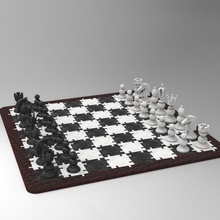 puzzle scacchi giochi tavolo concorso aperto design 3d print model - Mito3D