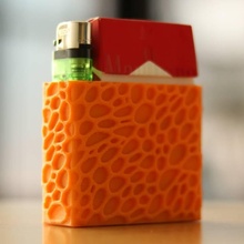 Voronoi cigarro caso bainha moda acessórios 3d print model - Mito3D