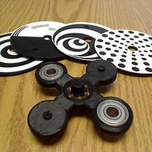 illusion spinner toys & games fidget tinkercad 3d print model - Mito3D