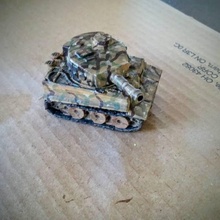 einfach Tiger 1 Tischplatte Panzer ww2 3d print model - Mito3D