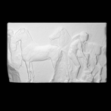 parthenon frieze west xv 28-29 scan animal man fullbody 3d print model - Mito3D