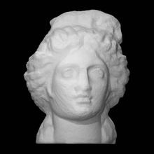 marble head artemis scan woman halfbody 3d print model - Mito3D