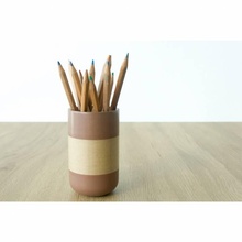 pen holder & garden desk office pencil wood desktop penholder organizer colorfabb pencilholder bcn3d bcn3dsigma 3d print model - Mito3D