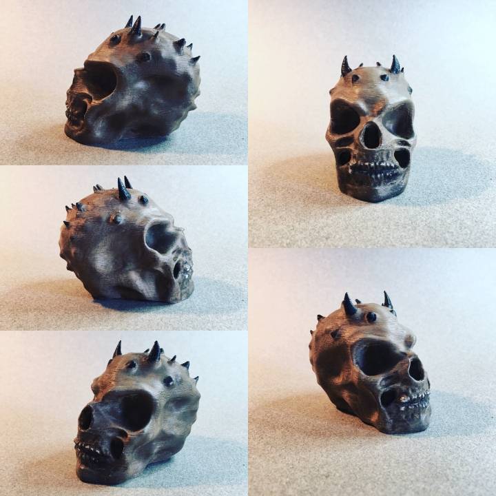 demone cranio fan arte diablo testa 3D print model - Mito3D