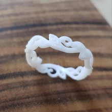 floral anillo diamantes joyería 3d print model - Mito3D