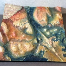invertiert Flussbett Sturm Krater Mars Bildung Karten Topographie Landschaften 3d print model - Mito3D