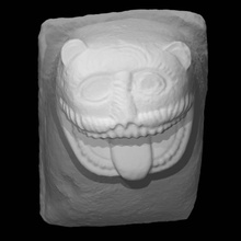 cabeza león escanear animal 3d print model - Mito3D