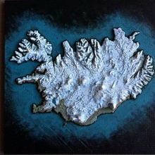Islandia educación paisaje país mapa topografía 3d print model - Mito3D