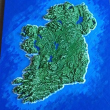 Irlanda Educação panorama país mapa topografia 3d print model - Mito3D