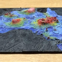 geo-thermal australia education maps topography landscapes 3d print model - Mito3D