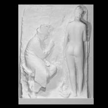 autoportrait modèle Bergame analyse homme moderne femme bronze Washington DC corps smithsonien manz 3d print model - Mito3D