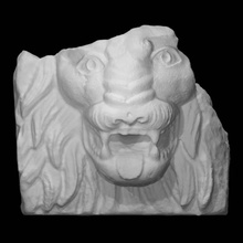 nabataean lion head scan animal halfbody 3d print model - Mito3D