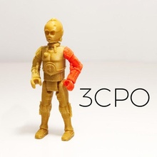 c3po fan art droid starwars articulated mining 3d print model - Mito3D