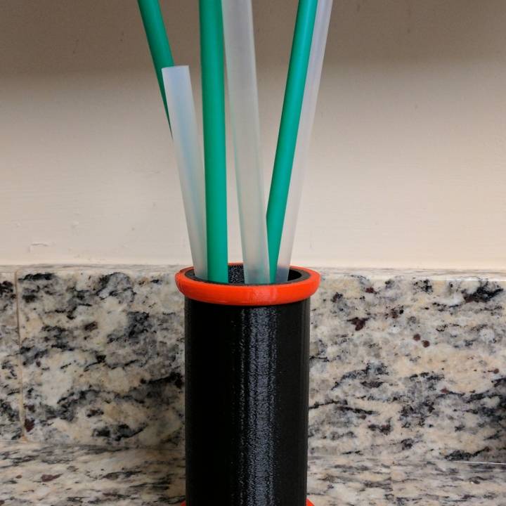 paille titulaire soutien jardin tasse 3D print model - Mito3D