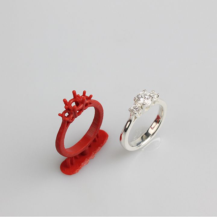 trib bague fiançailles bijoux 3D print model - Mito3D