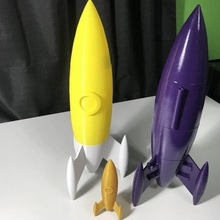 model rocket toys & games toy 3dprinted fusion 360 missile fusion360 launcher launchable 3d print model - Mito3D