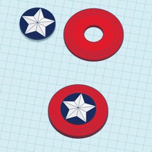 Kaptan Amerika kalkan kıpır spinner oyuncaklar oyunlar tinkercad stres çarkı 3d print model - Mito3D