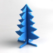 arbre noël jardin fêtes 2d christmastree slotteddesign fente fête 3d print model - Mito3D