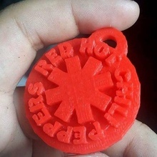 red hot chilli peppers keychain fashion & accessories redhotcillipeppers 3d print model - Mito3D