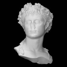 buste empereur auguste analyse homme demi corps 3d print model - Mito3D