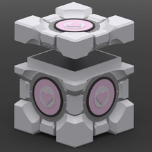 portal cube box & garden videogame 3d print model - Mito3D