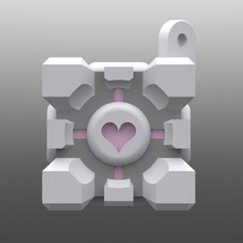 portal cube key ring fashion & accessories keyring videogames 3d print model - Mito3D