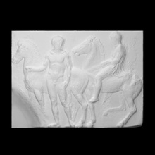 Partenón friso Oeste 9 10 escanear animal hombre medio cuerpo 3d print model - Mito3D
