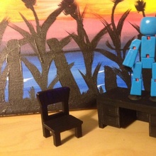 Spielzeug Schreibtisch Stuhl Spielzeuge Spiele Spielhaus 3d print model - Mito3D