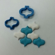 pattern cookie cutter & garden white blue 3d print model - Mito3D