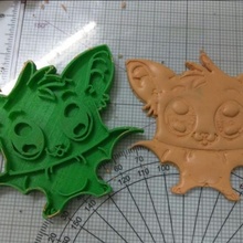 detailed bat cookie cutter & garden 3d print model - Mito3D