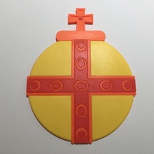 saint main grenade Antioche Coaster jardin plaque lapin signe comédie Monty Python Saint Graal 3d print model - Mito3D