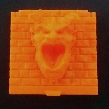 wall face - open lock tabletop rpg dungeons dragons tiles 3d print model - Mito3D