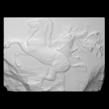 Parthénon frise Ouest viii 15 analyse animal homme taille réelle 3d print model - Mito3D