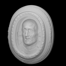 anatomical head scan bust italian medical wax 3d print model - Mito3D