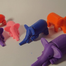 elephant adapted keychain toys & games 3d print model - Mito3D