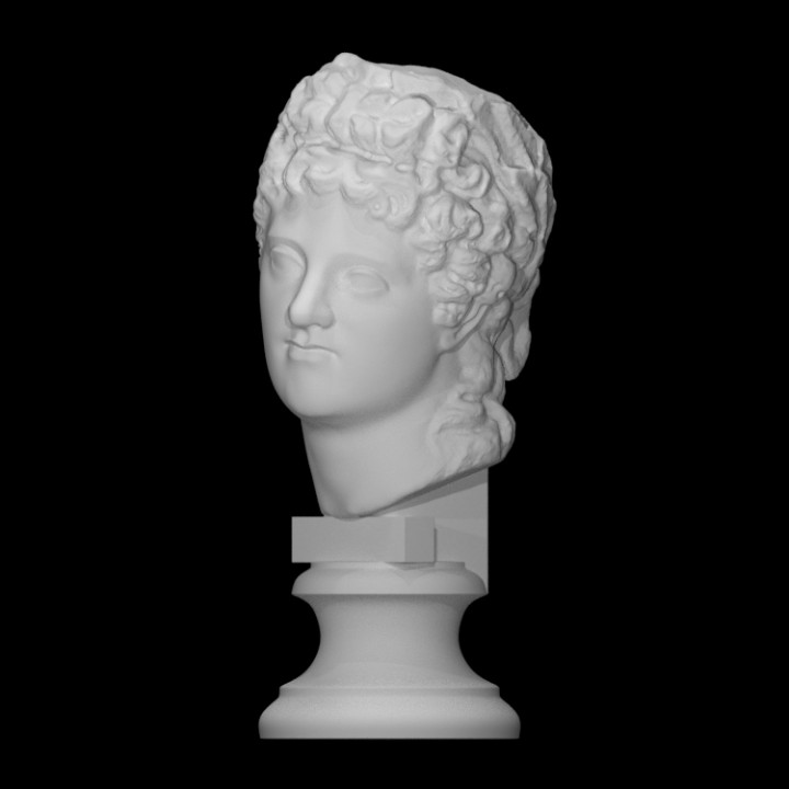 head apollo scan portrait roman marble antonine 3D print model - Mito3D