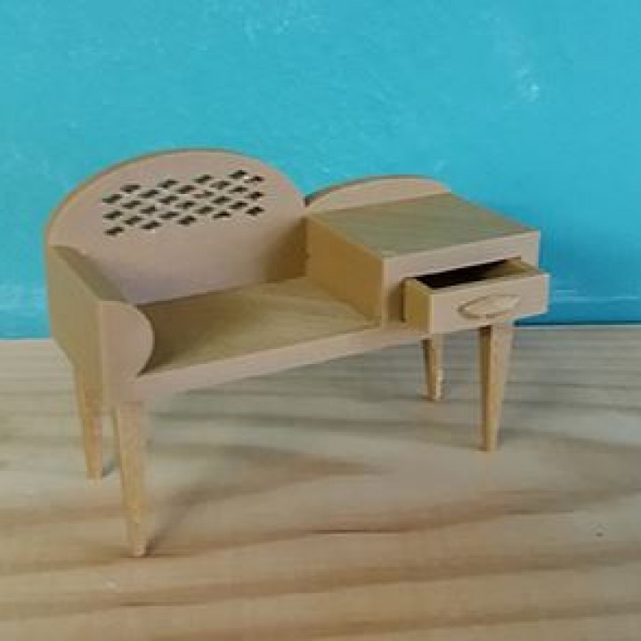 teléfono asiento mesa juguetes juegos tinkercad 3D print model - Mito3D