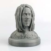 bob marley büstü sanat hayranı müzik reggae bibmarley 3d print model - Mito3D
