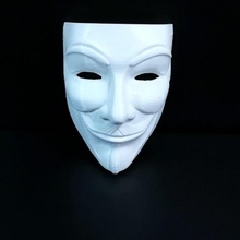 tipo fawkes maschera oggetti scena cosplay Halloween puntello replica anonimo vendetta 3d print model - Mito3D