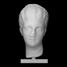 griego mármol cabeza mujer escanear medio cuerpo 3d print model - Mito3D